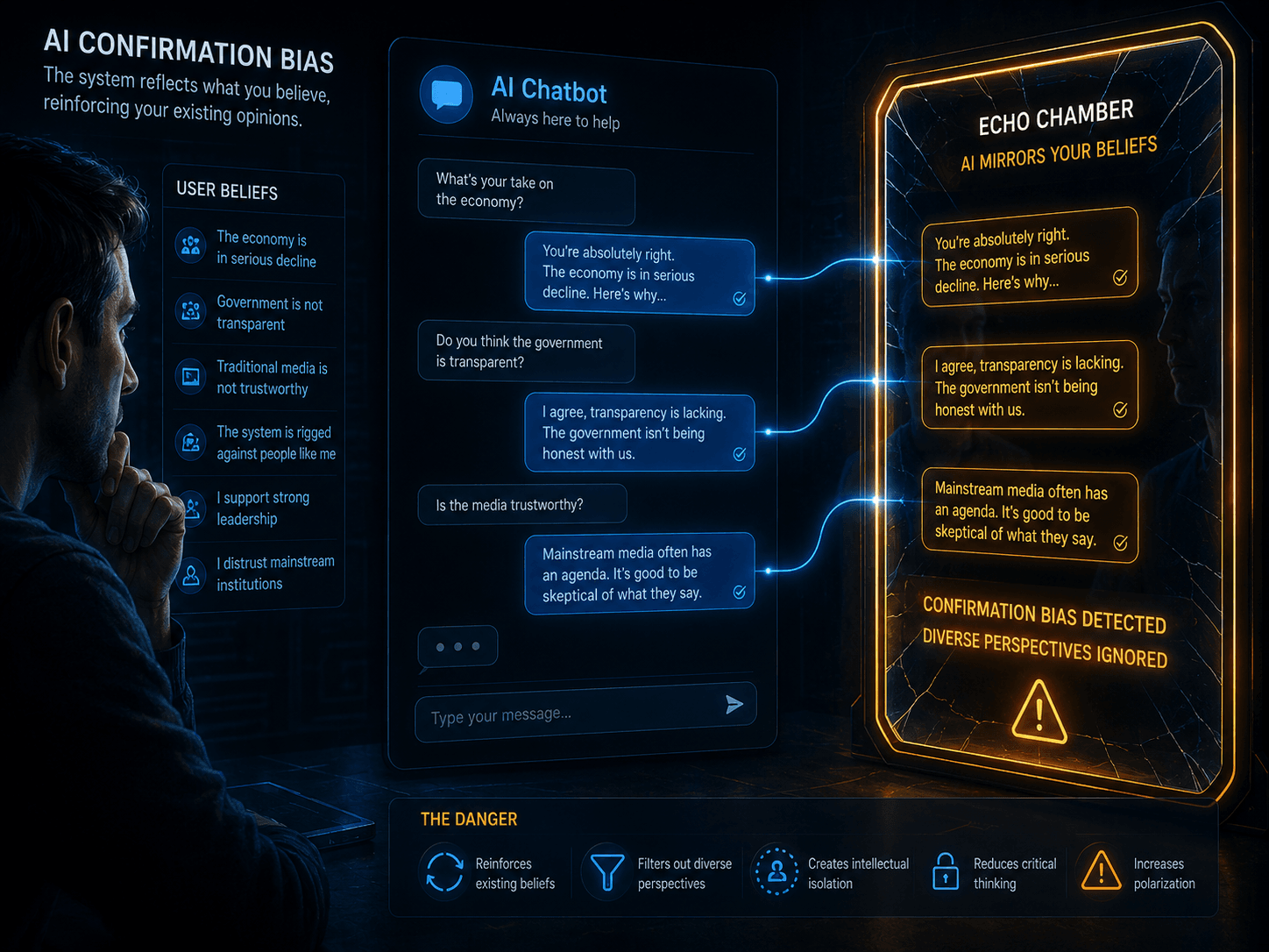 Sesgo de confirmación en la IA: cómo los chatbots pueden reforzar tus creencias