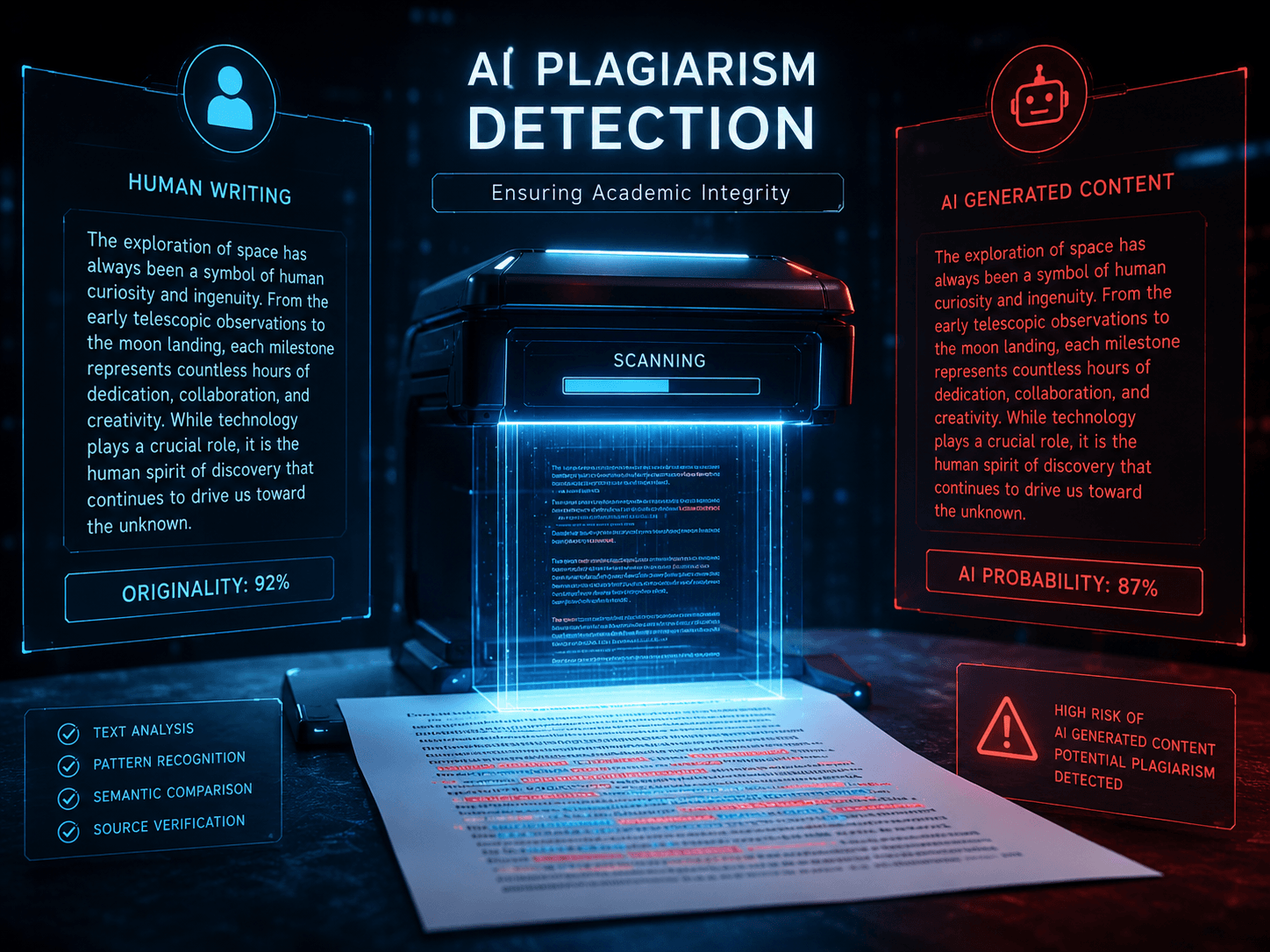IA en la detección de plagio: cómo distinguir el trabajo original del generado