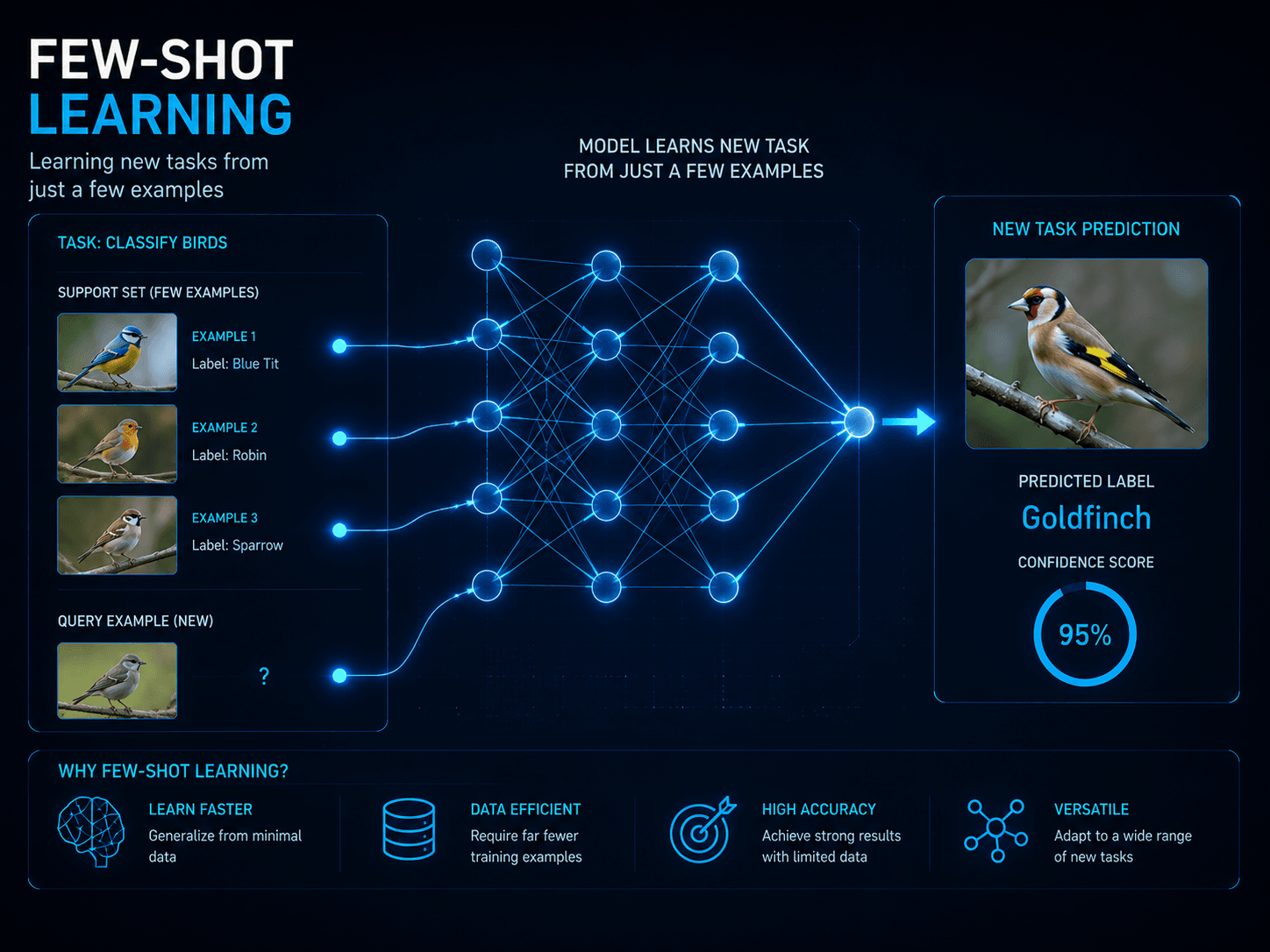 Few-shot learning: cómo la IA aprende tareas nuevas con muy pocos ejemplos