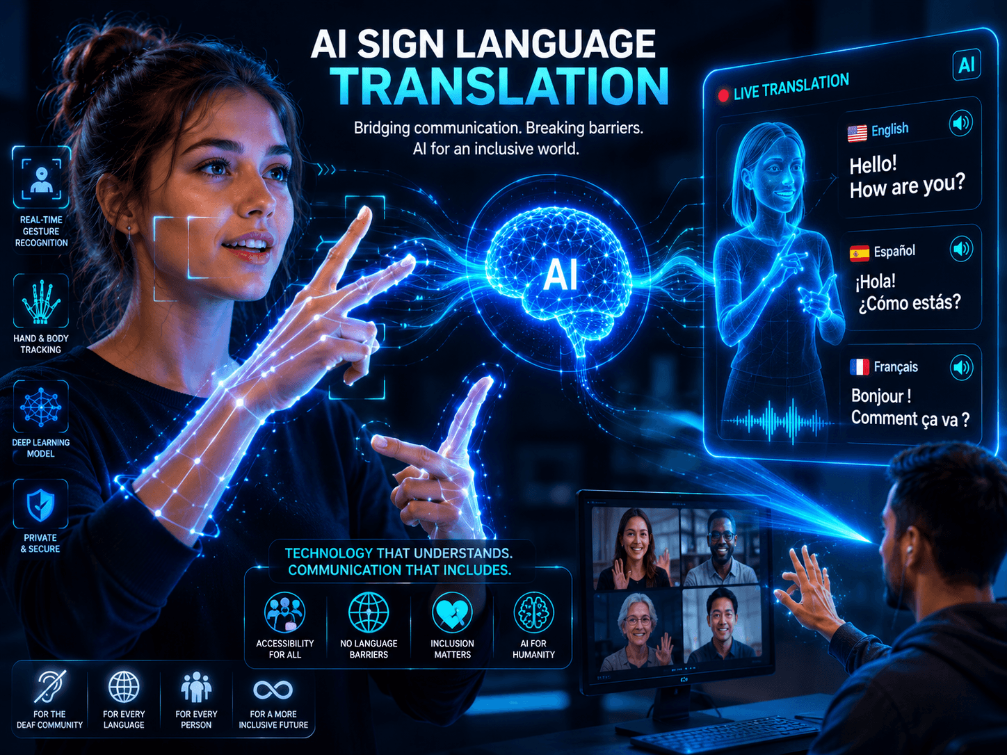 IA en la traducción de lenguaje de señas: tecnología para la comunidad sorda