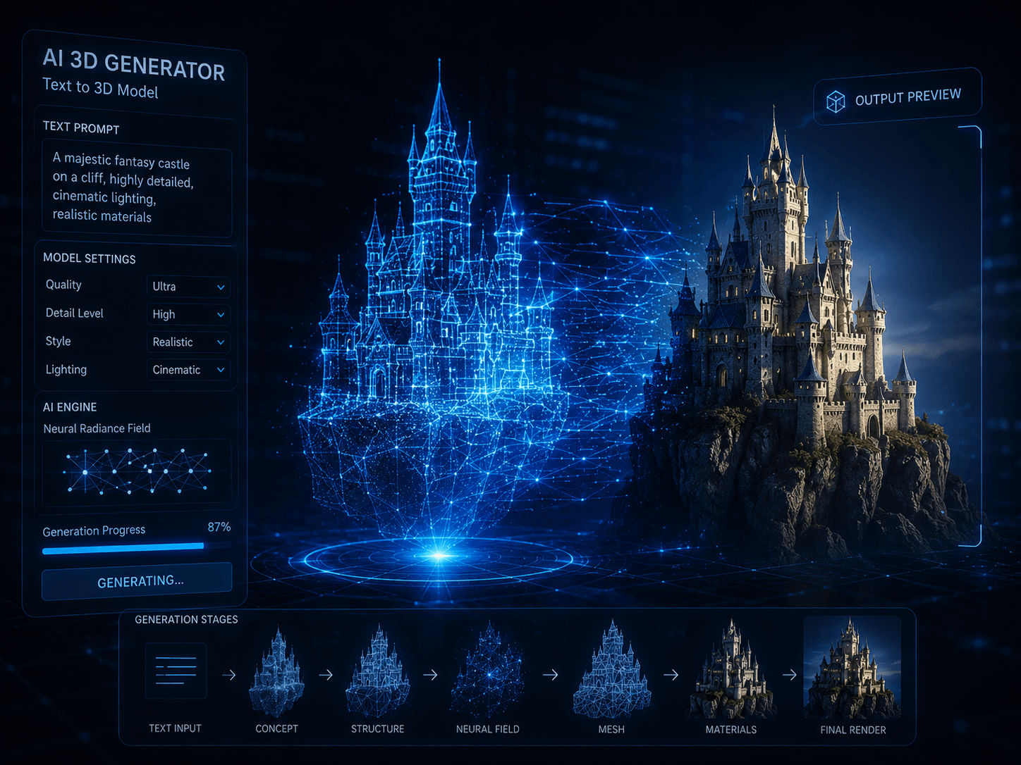 Modelos 3D: cómo la inteligencia artificial genera objetos tridimensionales desde texto