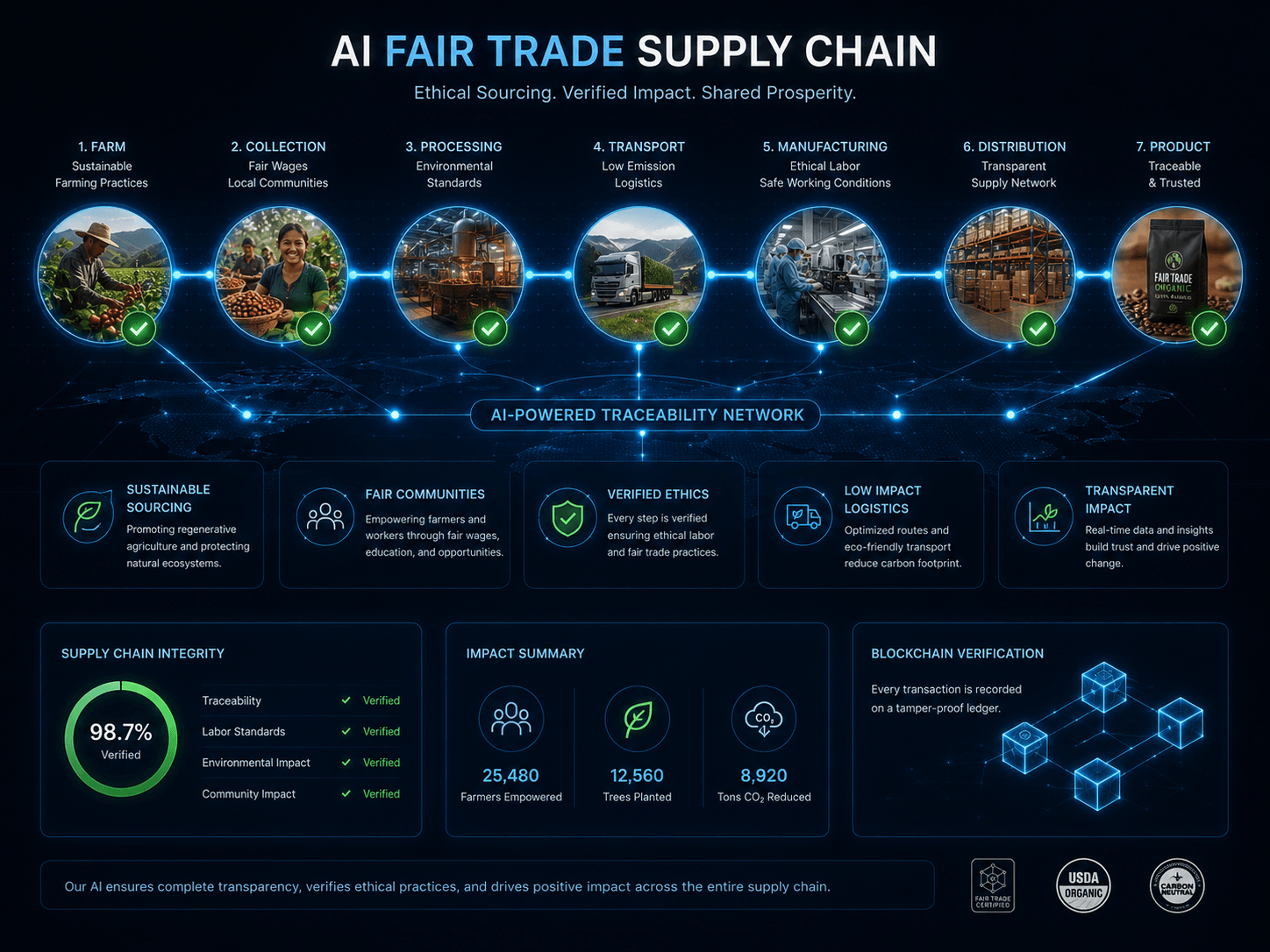 Comercio justo: cómo la inteligencia artificial garantiza cadenas de suministro éticas