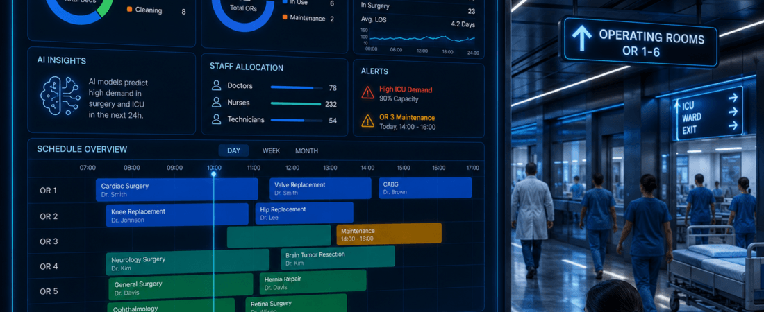 Gestión hospitalaria: cómo la inteligencia artificial optimiza camas, quirófanos y personal