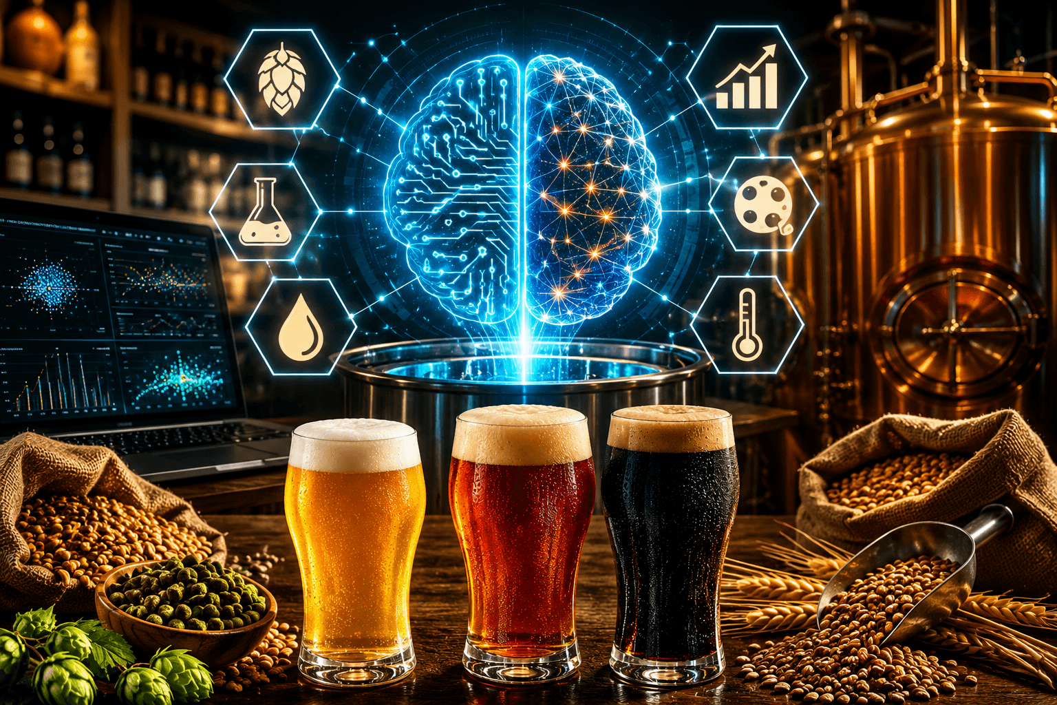Cerveza artesanal inteligencia artificial: 6 claves para mejorar tus lotes