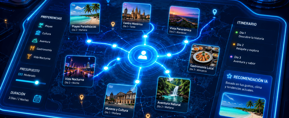 Viajes personalizados: cómo la inteligencia artificial planifica el viaje perfecto