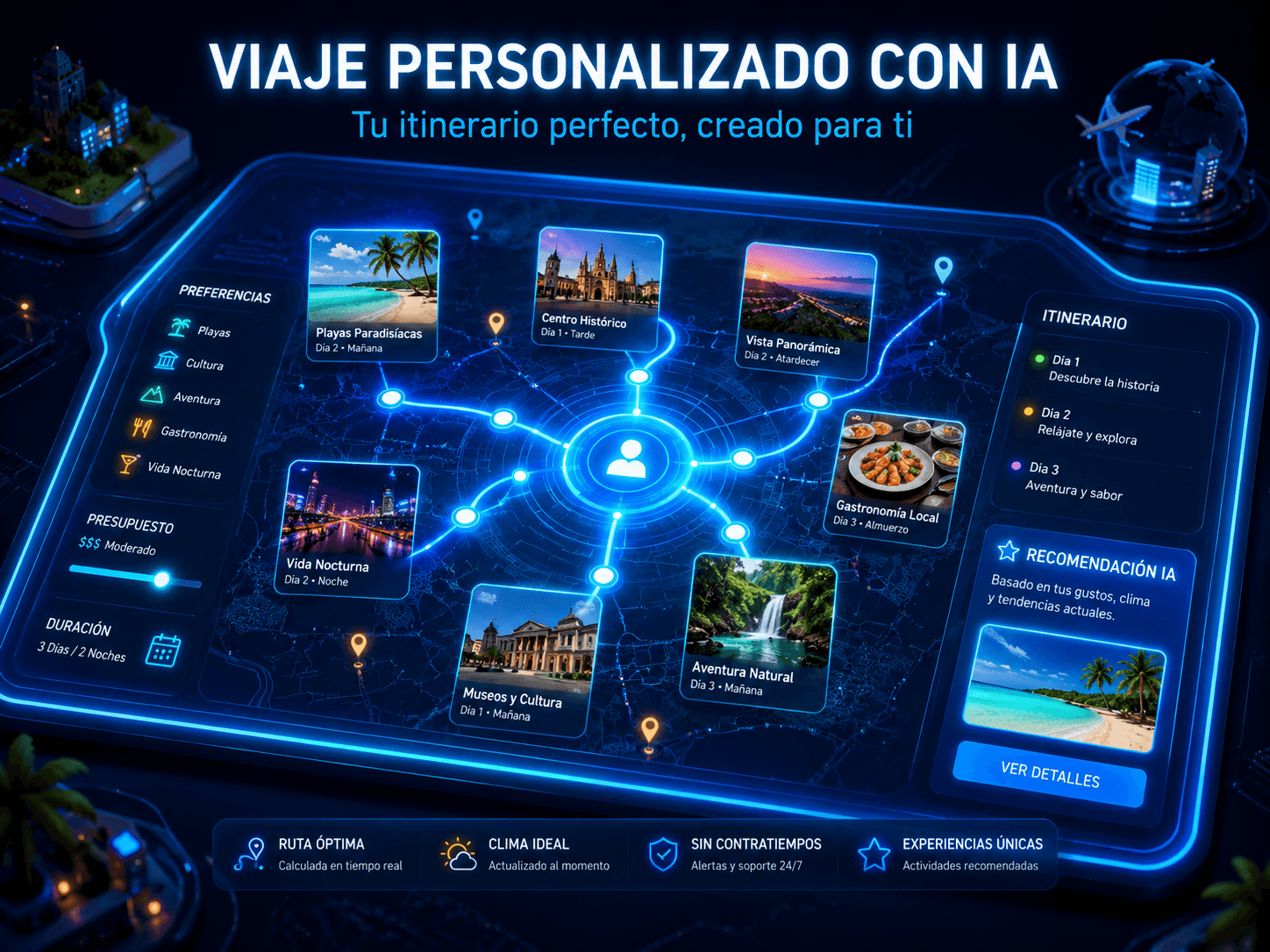 Viajes personalizados: cómo la inteligencia artificial planifica el viaje perfecto