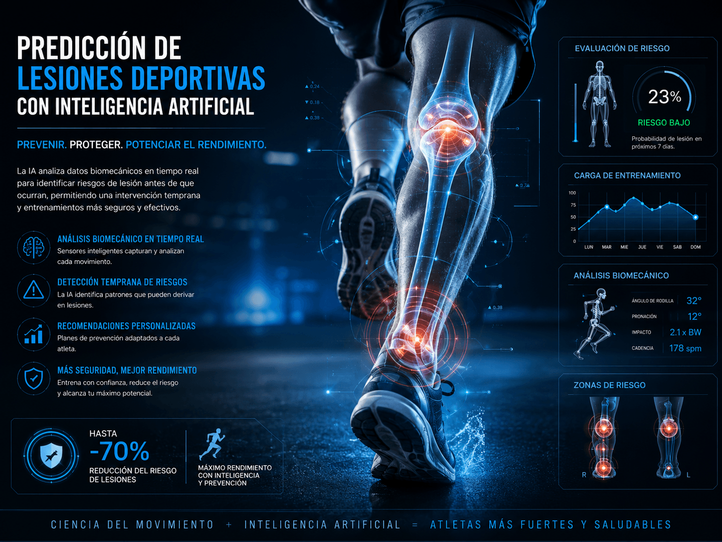 Lesiones deportivas: cómo la inteligencia artificial predice el riesgo antes de que ocurra